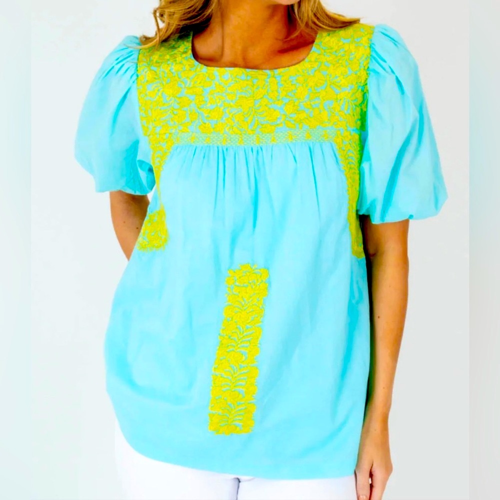 J. Marie Embroidered Mexican Women's Blouse Top S